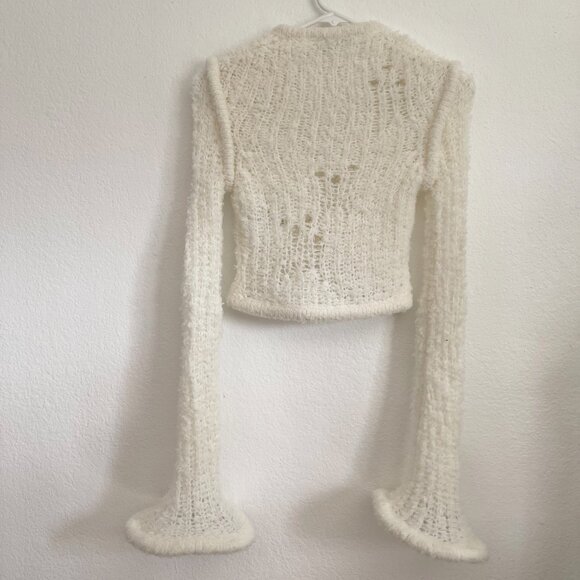 Acne Studios Off White Wool Cardigan - Picture 11 of 13